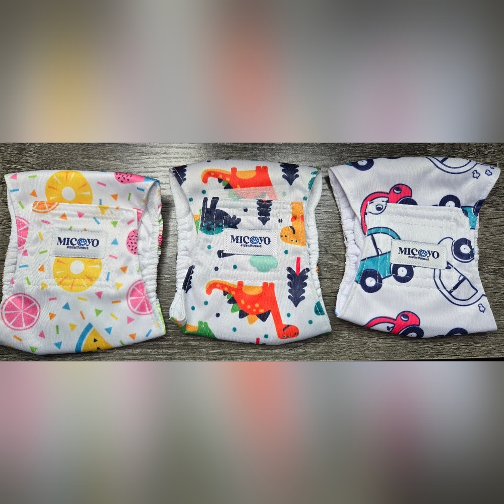 Five Washable Reusable Belly Band Male Dog Diapers XS